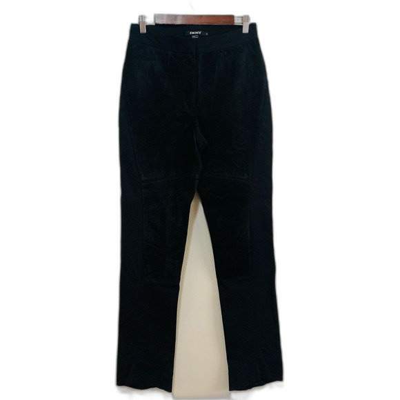 Dkny Denim - DKNY Women's Black Cotton and Suede pants size 8